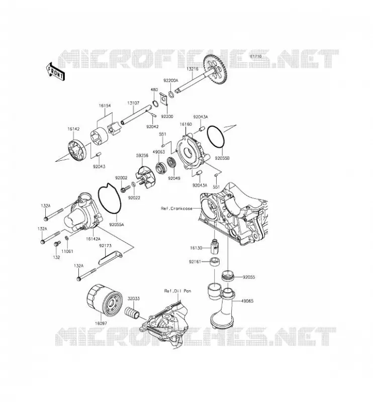 POMPE A HUILE Kawasaki MOTOS 1000 2014 Z1000SX  ZX1000LEF