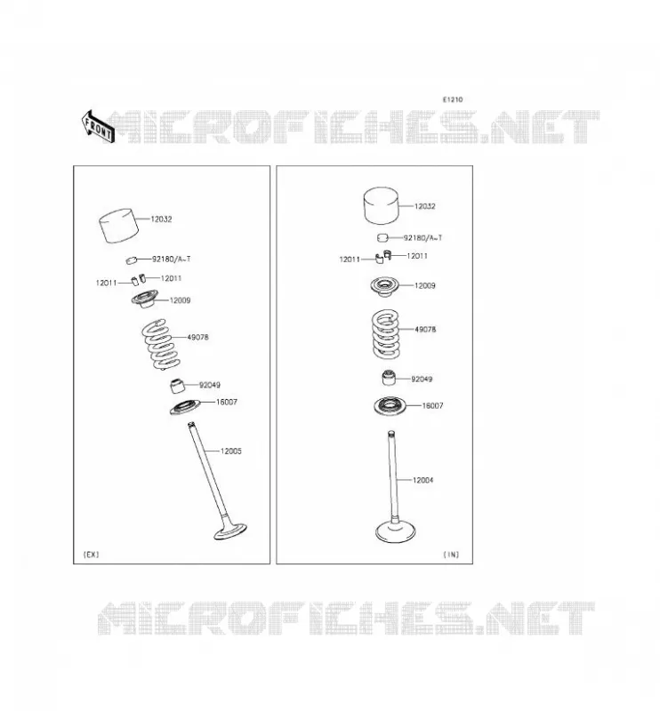 SOUPAPE Kawasaki MOTOS 1000 2014 Z1000SX ABS  ZX1000MEF