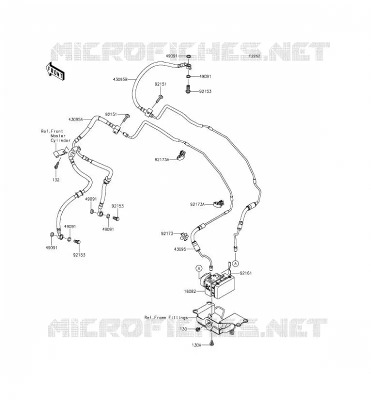 DURITE DE FREIN Kawasaki MOTOS 1000 2014 Z1000SX ABS  ZX1000MEF
