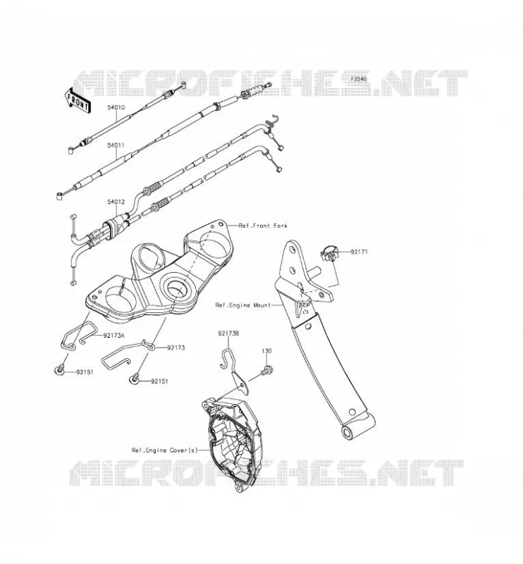 CABLES Kawasaki MOTOS 1000 2015 Z1000SX ABS  ZX1000MFF