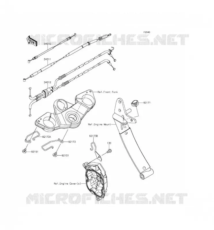 CABLES Kawasaki MOTOS 1000 2015 Z1000SX ABS  ZX1000MFF