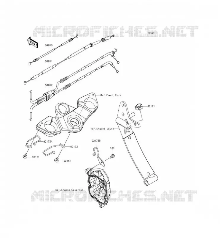 CABLES Kawasaki MOTOS 1000 2015 Z1000SX ABS  ZX1000MFF
