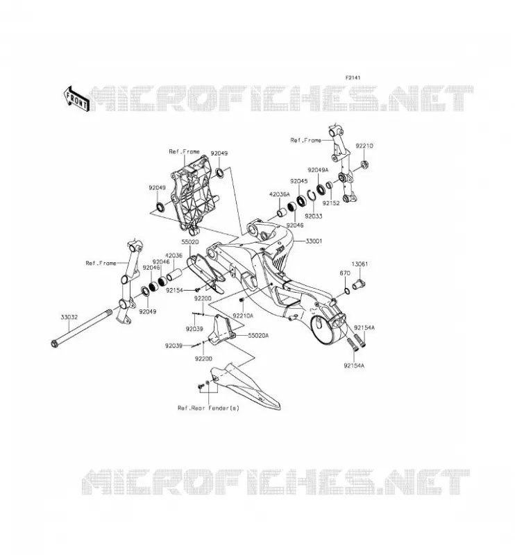 BRAS OSCILLANT Kawasaki MOTOS 1000 2015 NINJA H2  ZX1000NFF