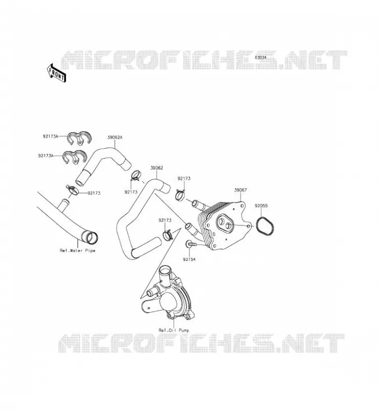 RADIATEUR D'HUILE Kawasaki MOTOS 1000 2015 NINJA H2  ZX1000NFF
