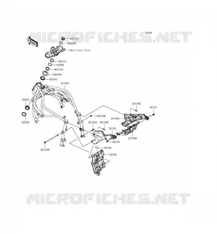 CH&Acirc;SSIS Kawasaki MOTOS 1000 2015 NINJA H2R  ZX1000PFF