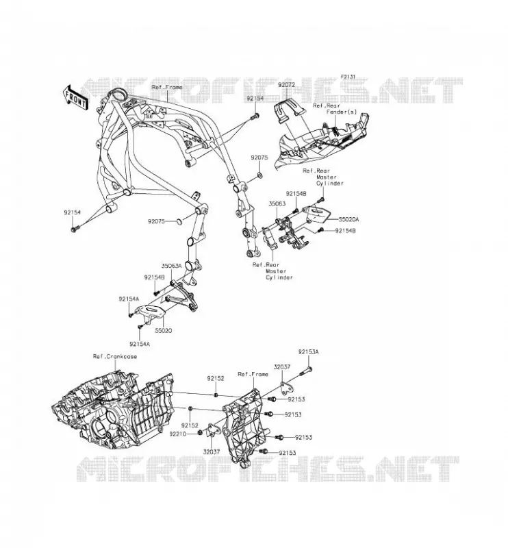 PIECE DE CADRE (COUVERTURE) Kawasaki MOTOS 1000 2015 NINJA H2R  ZX1000PFF