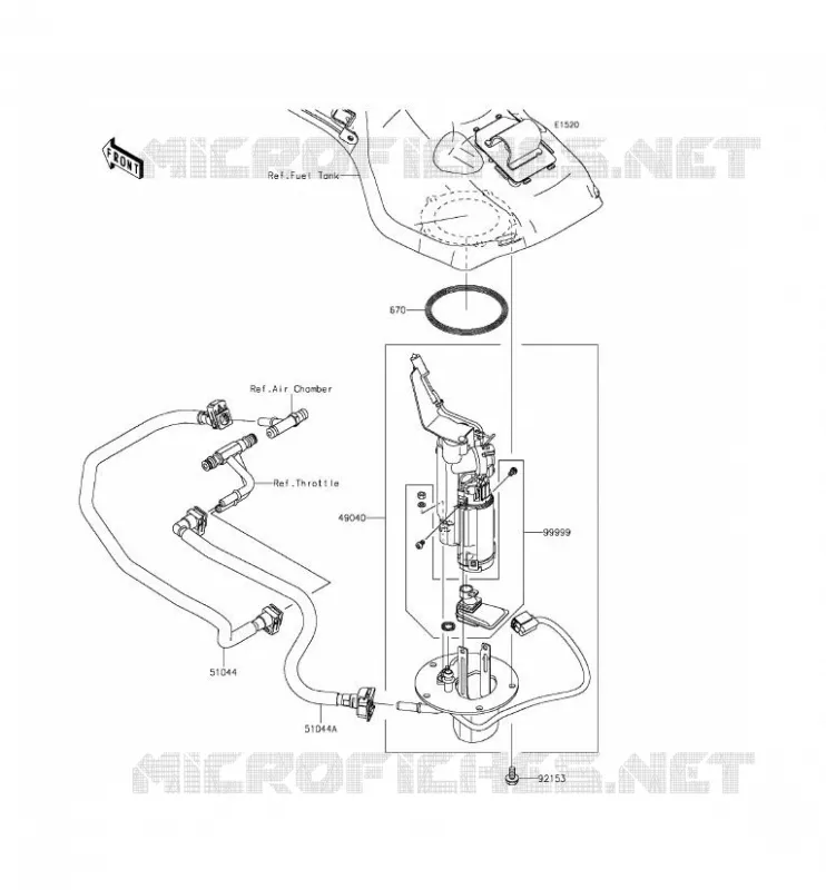 POMPE A ESSENCE Kawasaki MOTOS 1000 2015 NINJA H2R  ZX1000PFF
