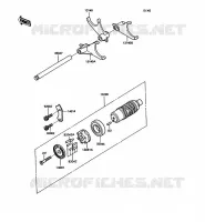 BARILLET/FOURCHETTE pour Kawasaki ZZR1100 1990
