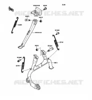 BEQUILLE pour Kawasaki ZZR1100 1990