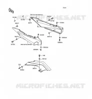 CACHE LAT&Eacute;RAL/GARDE CHAINE pour Kawasaki ZZR1100 1990