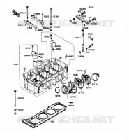 CULASSE pour Kawasaki ZZR1100 1990
