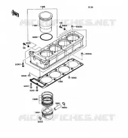 CYLINDRE/PISTON pour Kawasaki ZZR1100 1990