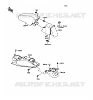GARDE BOUE pour Kawasaki ZZR1100 1990