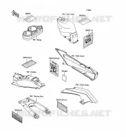 LABEL pour Kawasaki ZZR1100 1990