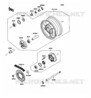 MOYEU ARRIERE pour Kawasaki ZZR1100 1990