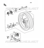 MOYEU AVANT pour Kawasaki ZZR1100 1990