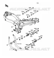 PIECE DE CADRE pour Kawasaki ZZR1100 1990