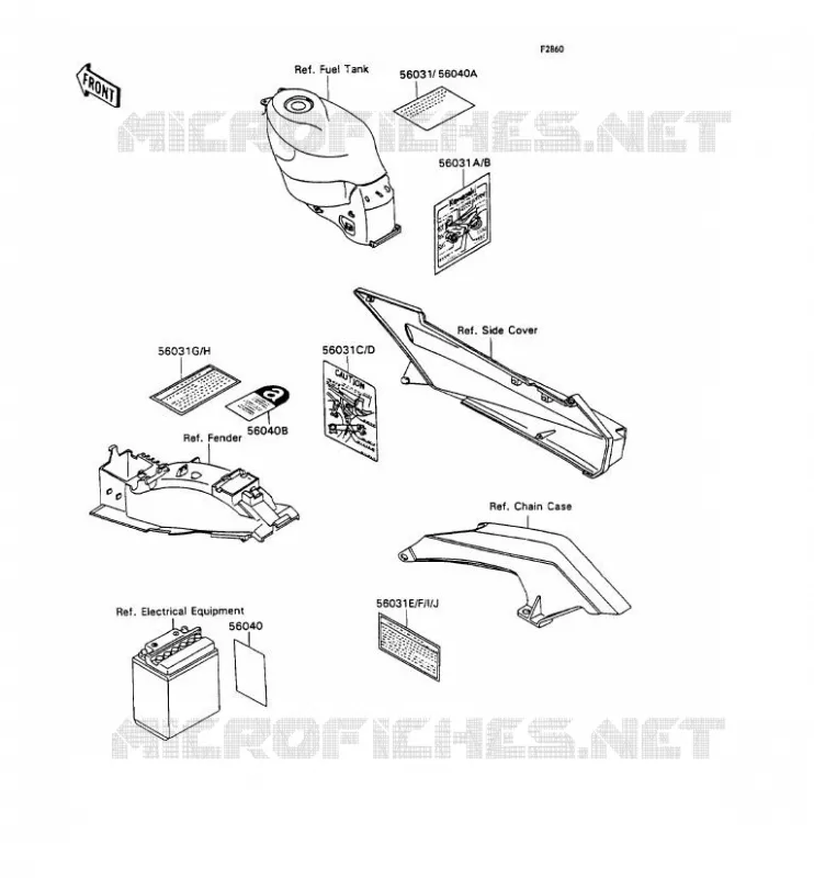 LABEL Kawasaki MOTOS 1100 1991 ZZR1100  ZX1100-C2