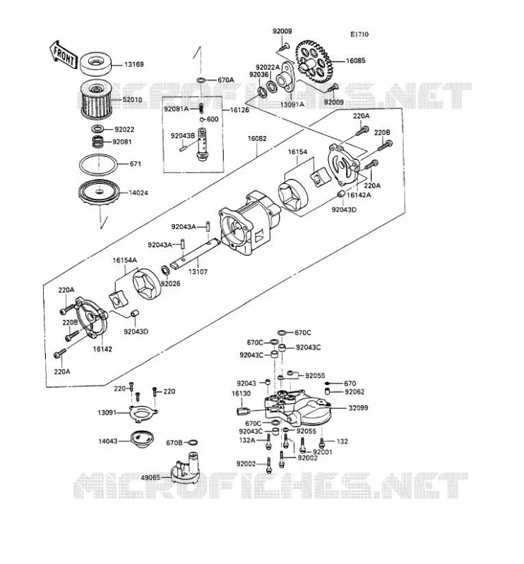 POMPE A HUILE Kawasaki MOTOS 1100 1991 ZZR1100  ZX1100-C2