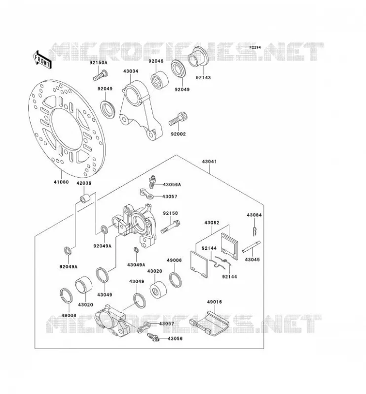FREIN ARRIERE Kawasaki MOTOS 1100 1993 ZZR1100  ZX1100-D1