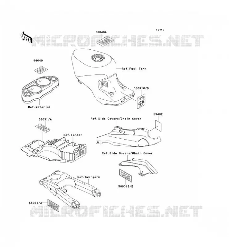 LABEL Kawasaki MOTOS 1100 1993 ZZR1100  ZX1100-D1