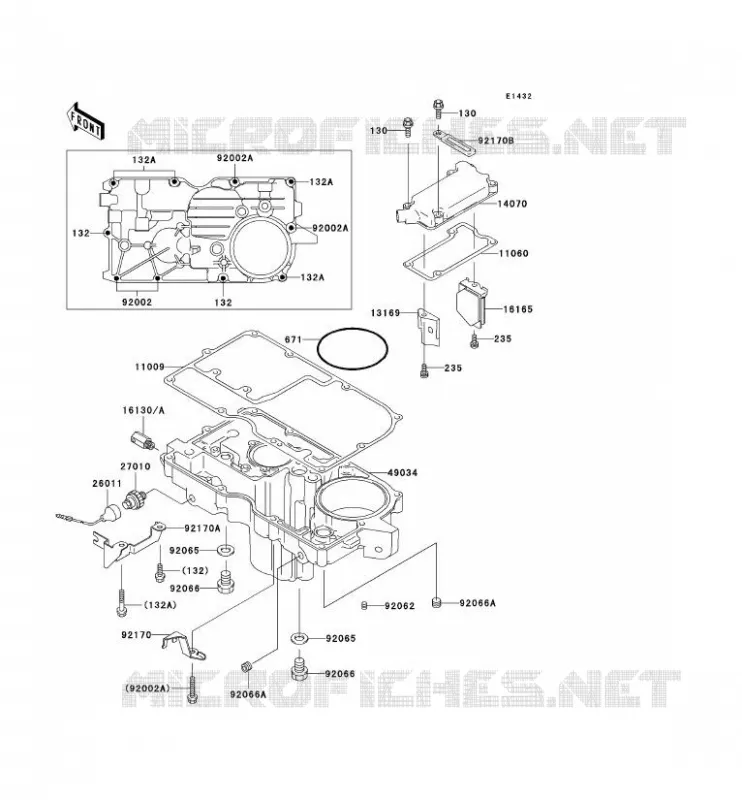 COUVERCLE RENIFLARD/CARTER D'HUILE Kawasaki MOTOS 1100 1995 ZZR1100  ZX1100-D3