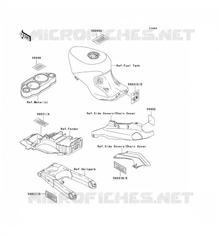 LABEL Kawasaki MOTOS 1100 1995 ZZR1100  ZX1100-D3