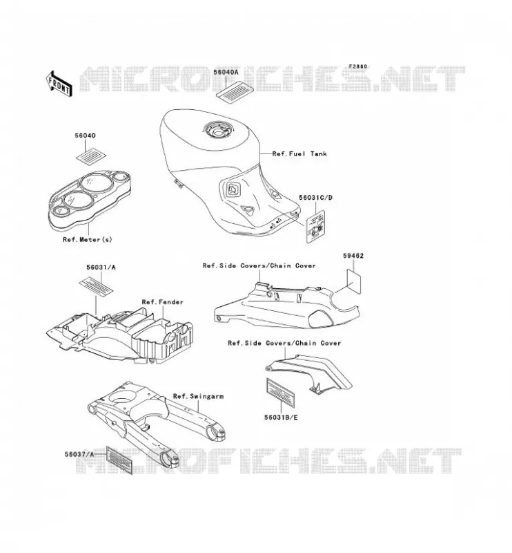 LABEL Kawasaki MOTOS 1100 1995 ZZR1100  ZX1100-D3