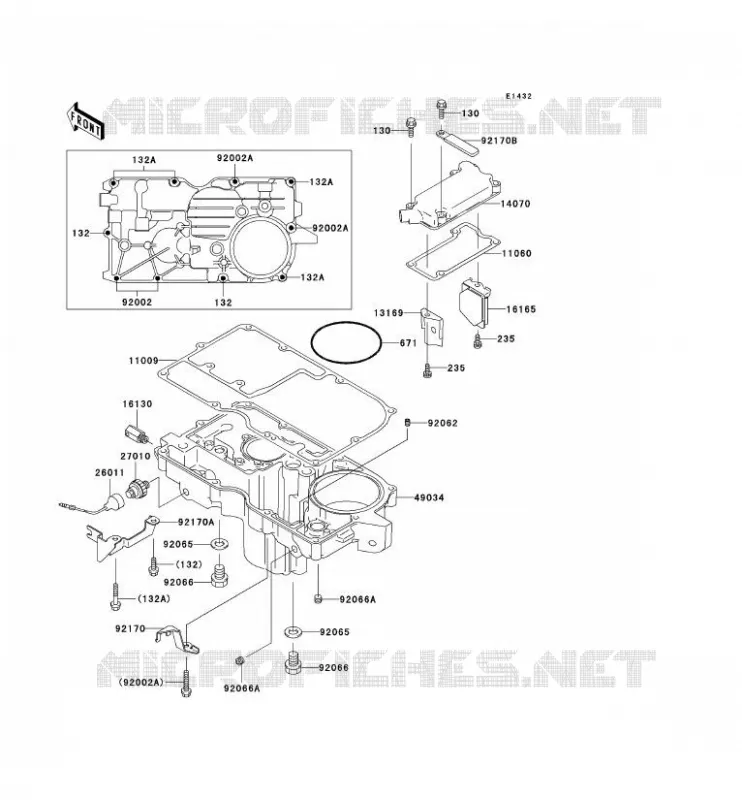 COUVERCLE RENIFLARD/CARTER D'HUILE Kawasaki MOTOS 1100 1996 ZZR1100  ZX1100-D4