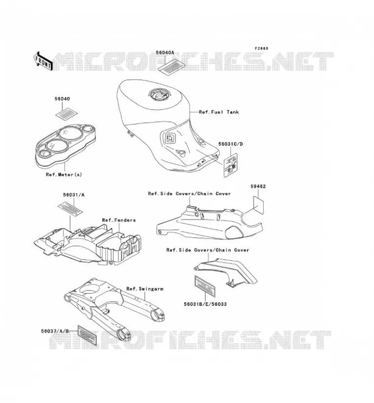 LABEL Kawasaki MOTOS 1100 1996 ZZR1100  ZX1100-D4