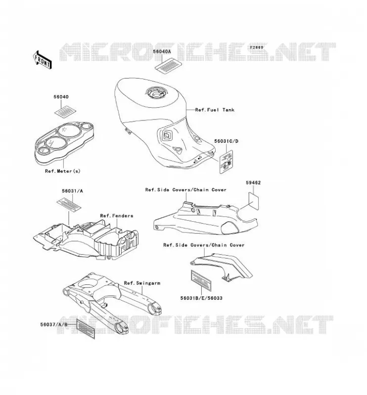 LABEL Kawasaki MOTOS 1100 1996 ZZR1100  ZX1100-D4