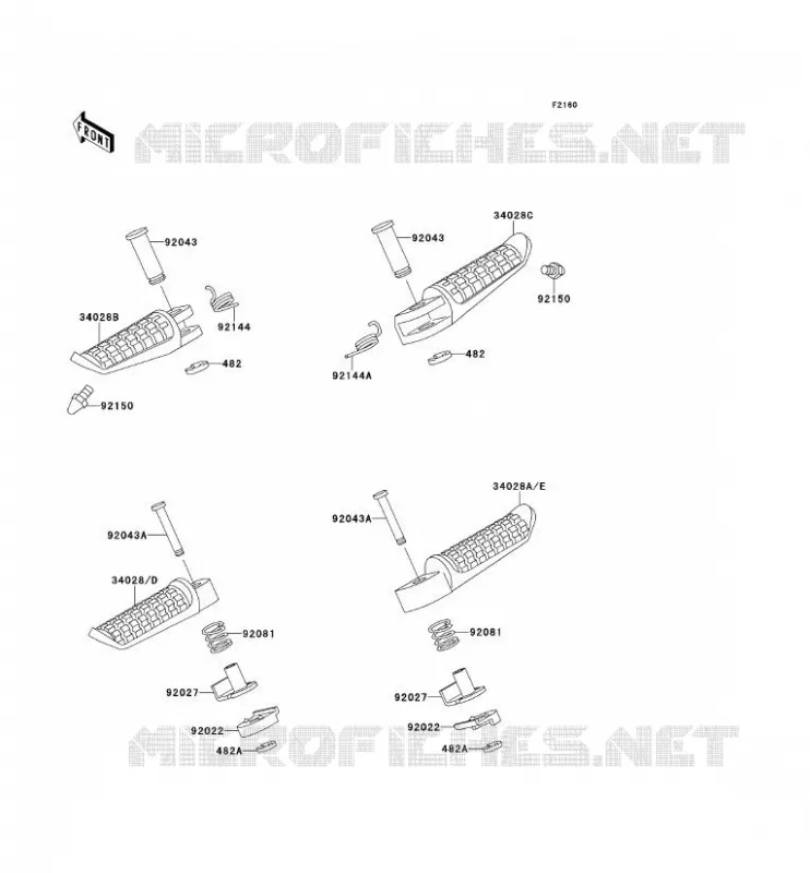 REPOSE PIED Kawasaki MOTOS 1100 1999 ZZR1100  ZX1100-D7