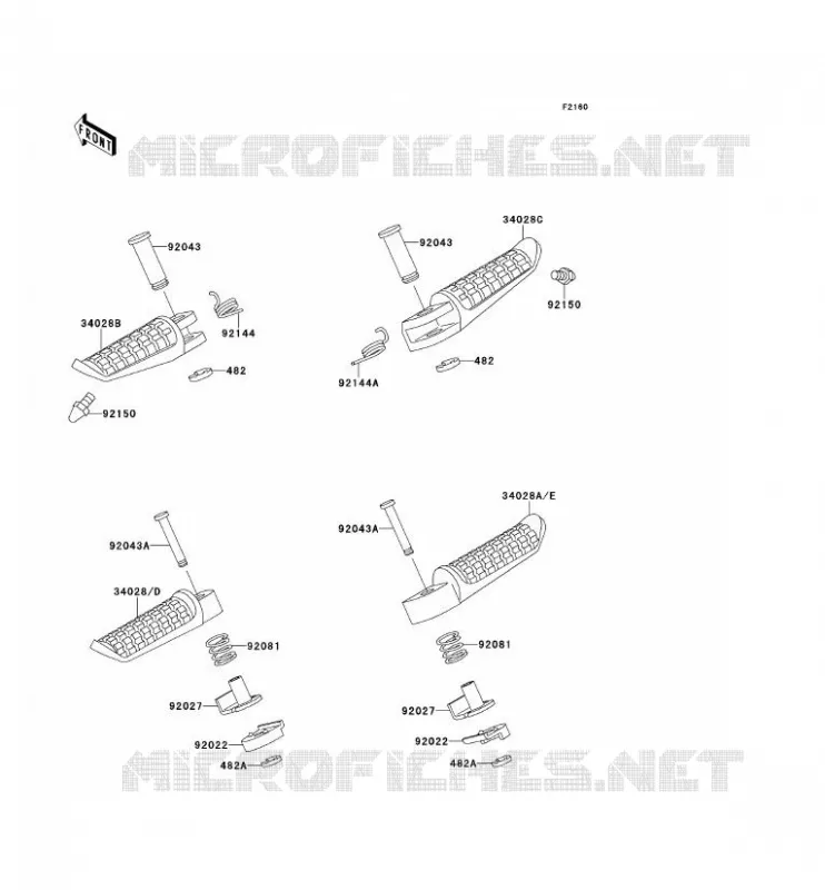 REPOSE PIED Kawasaki MOTOS 1100 1999 ZZR1100  ZX1100-D7