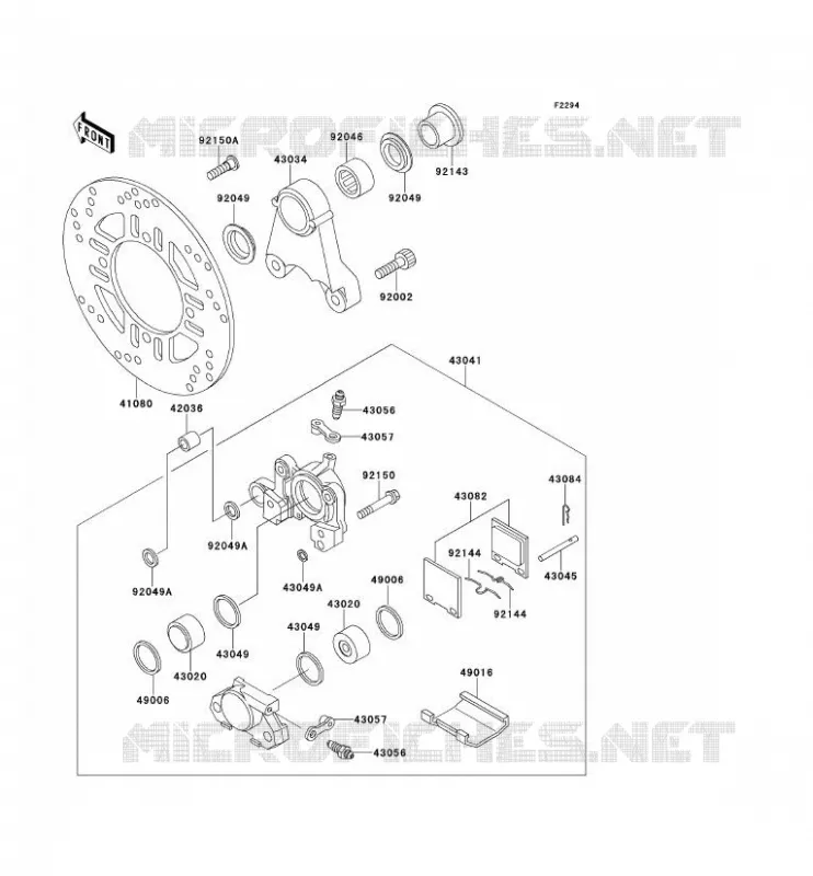 FREIN ARRIERE Kawasaki MOTOS 1100 1999 ZZR1100  ZX1100-D7