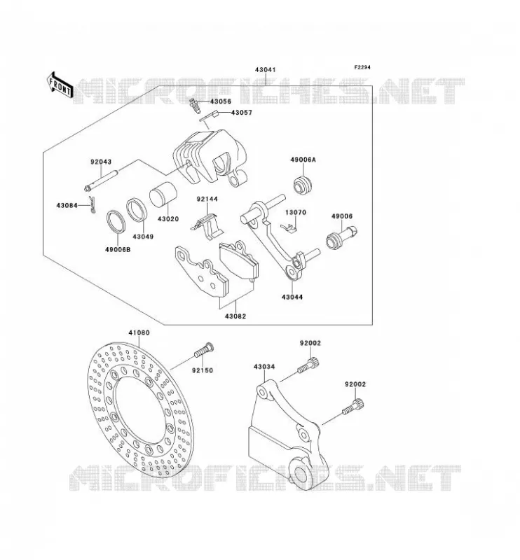 FREIN ARRIERE Kawasaki MOTOS 1100 1995 GPZ1100  ZX1100-E1
