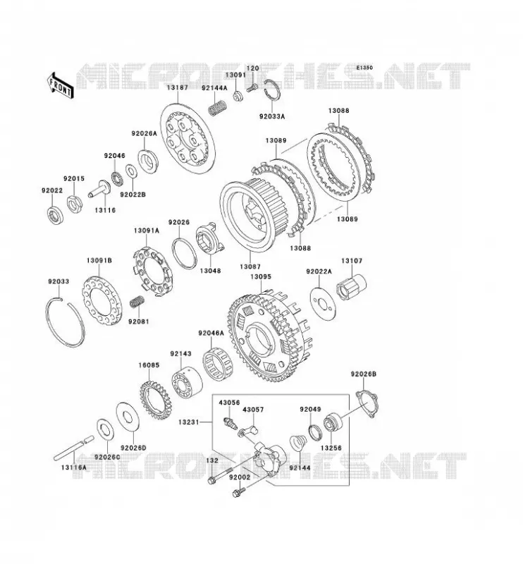EMBRAYAGE Kawasaki MOTOS 1100 1996 GPZ1100  ZX1100-E2