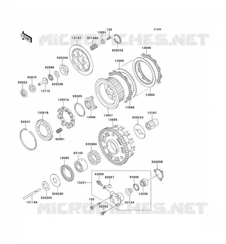 EMBRAYAGE Kawasaki MOTOS 1100 1996 GPZ1100  ZX1100-E2