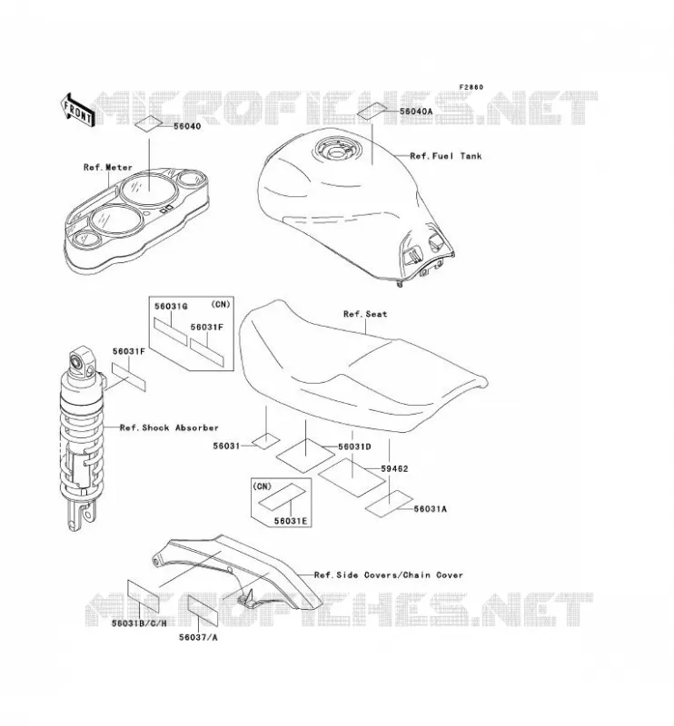 LABEL Kawasaki MOTOS 1100 1997 GPZ1100  ZX1100-E3