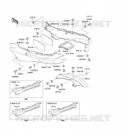 CACHE LAT&Eacute;RAL/GARDE CHAINE pour Kawasaki GPZ1100 1998