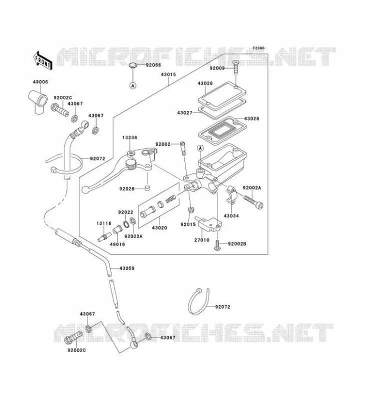 EMBRAYAGE MAITRE CYLINDRE Kawasaki MOTOS 1100 1996 GPZ1100 ABS  ZX1100-F1
