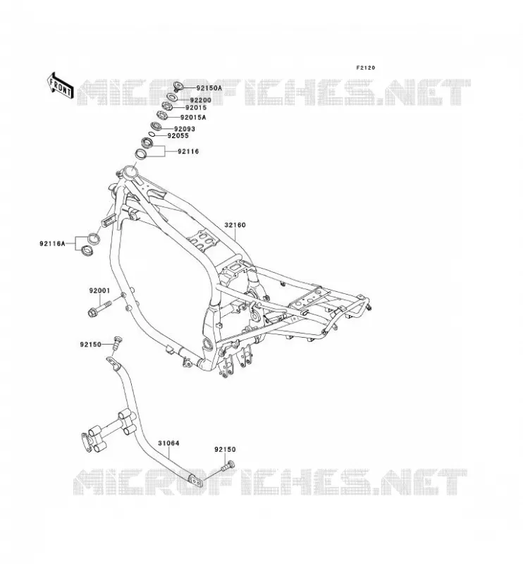 CH&Acirc;SSIS Kawasaki MOTOS 1100 1996 GPZ1100 ABS  ZX1100-F1