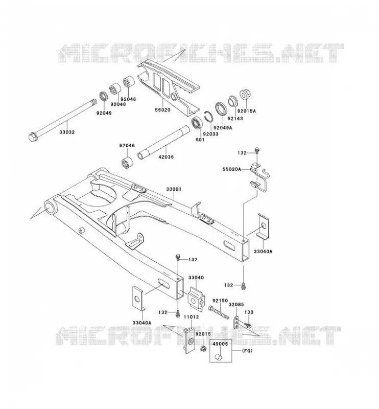 BRAS OSCILLANT Kawasaki MOTOS 1100 1996 GPZ1100 ABS  ZX1100-F1