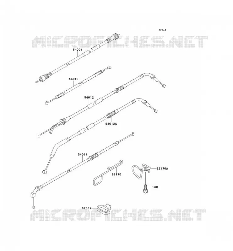 CABLES Kawasaki MOTOS 1100 1996 GPZ1100 ABS  ZX1100-F1