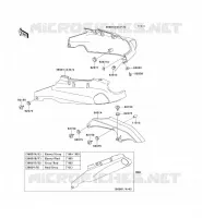 CACHE LAT&Eacute;RAL/GARDE CHAINE pour Kawasaki ZZR1100 1998