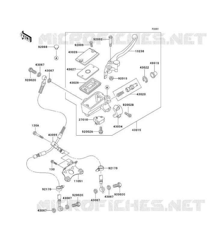 MAITRE CYLINDRE AV Kawasaki MOTOS 1200 2000 NINJA ZX-12R  ZX1200-A1H
