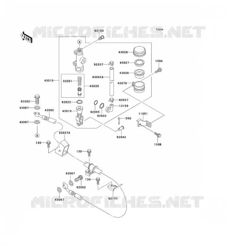 MAITRE CYLINDRE ARRI&Egrave;RE Kawasaki MOTOS 1200 2000 NINJA ZX-12R  ZX1200-A1H