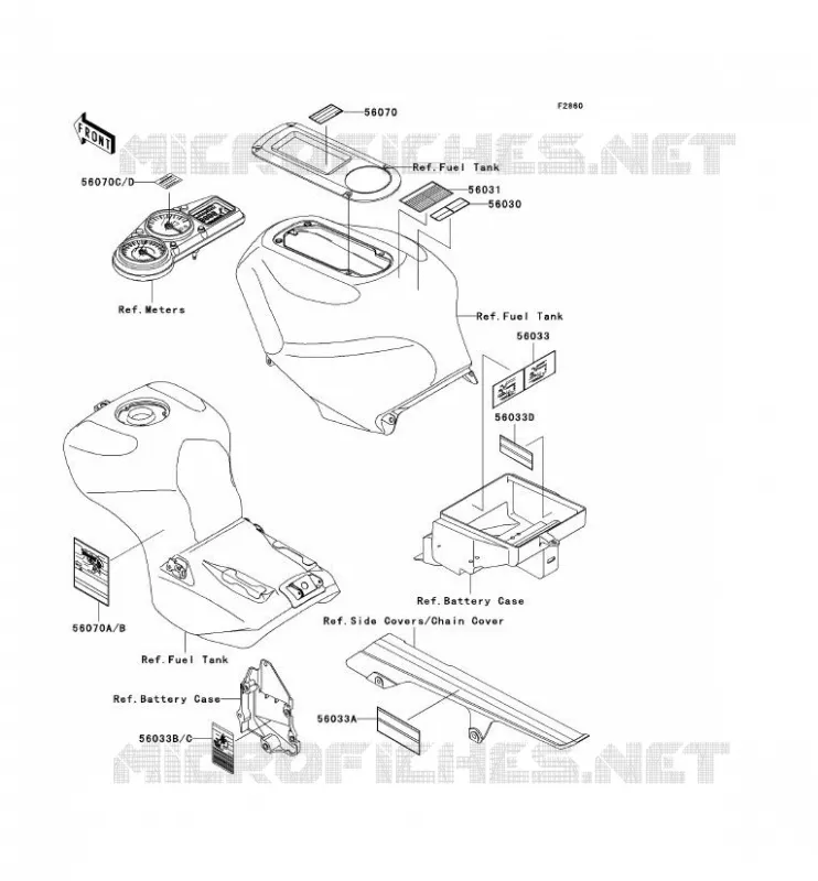 LABEL Kawasaki MOTOS 1200 2000 NINJA ZX-12R  ZX1200-A1H