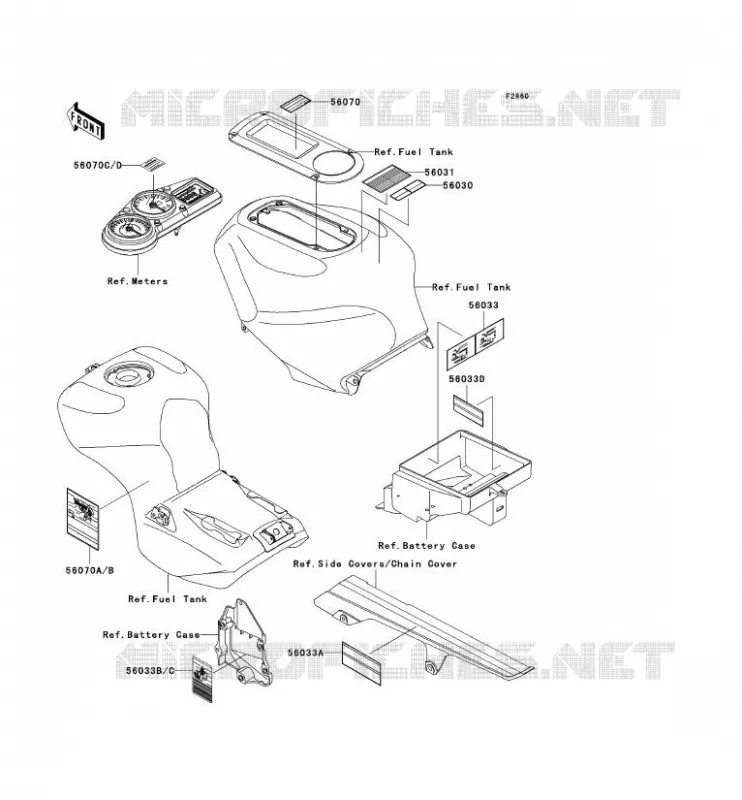 LABEL Kawasaki MOTOS 1200 2000 NINJA ZX-12R  ZX1200-A1H