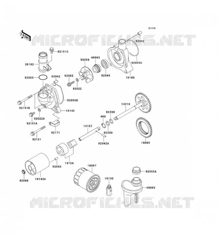 POMPE A HUILE Kawasaki MOTOS 1200 2000 NINJA ZX-12R  ZX1200-A1H