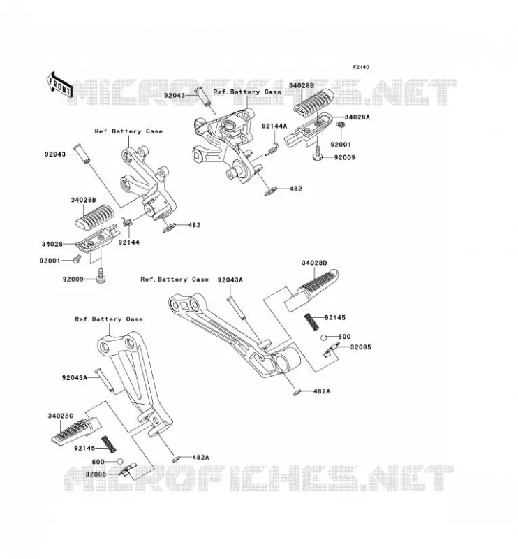 REPOSE PIED Kawasaki MOTOS 1200 2000 NINJA ZX-12R  ZX1200-A1H